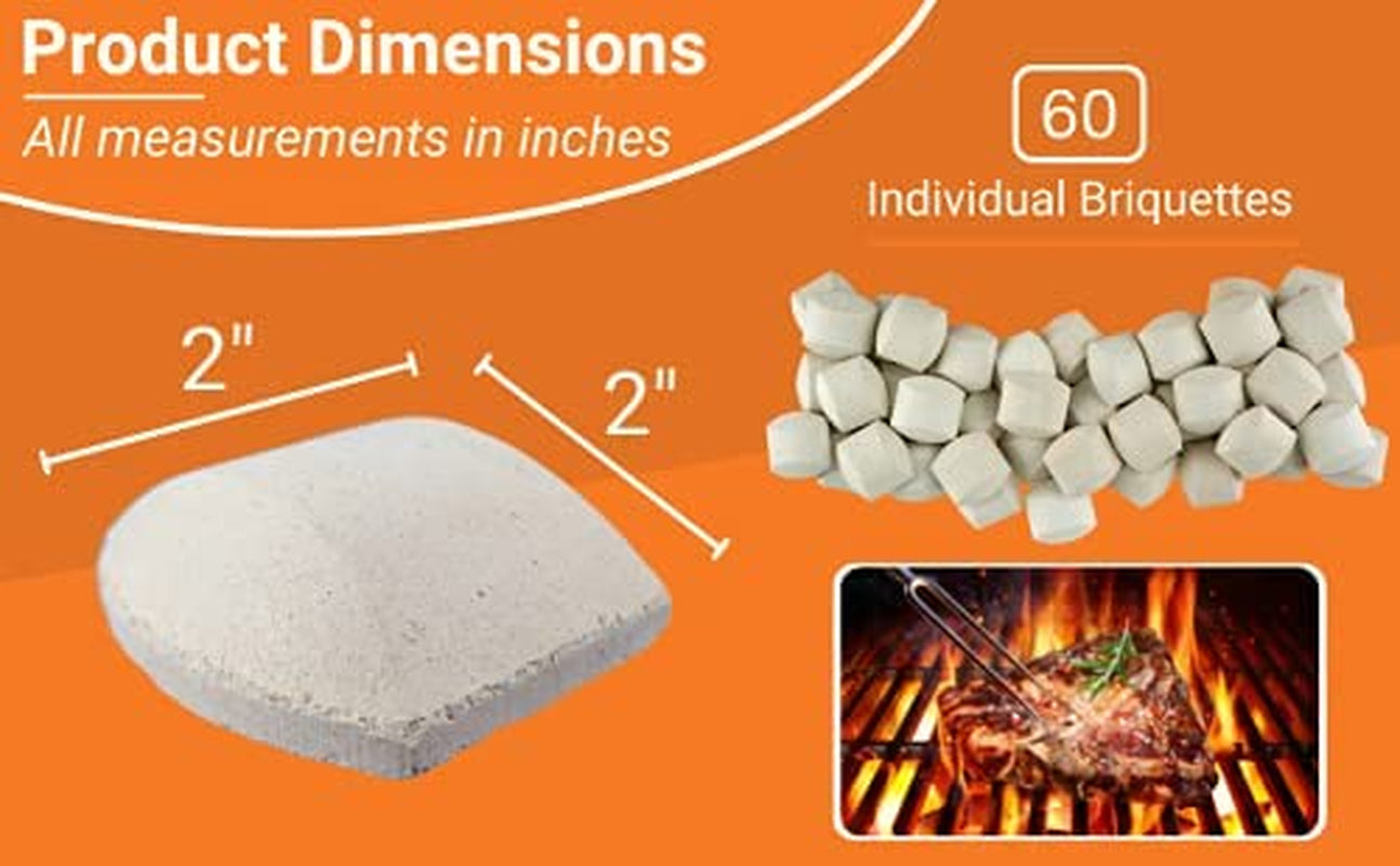 Mr. Bar-B-Q 06000Y Ceramic Gas Grill Self Cleaning Briquettes. Replacement for Lava Rocks. Cleaner Cooking. Gas Grill Briquettes for BBQ Grill. EMW8015680. 60 Count - Image 3