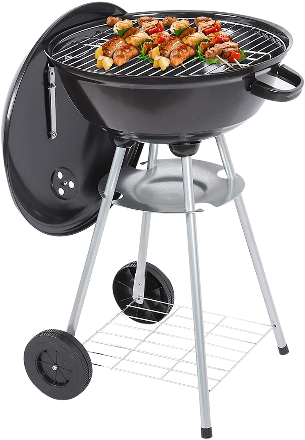 Charcoal Grill 18 Inch Barbecue Grill for Outdoor Courtyard Picnic Camping Tailgating BBQ Kettle