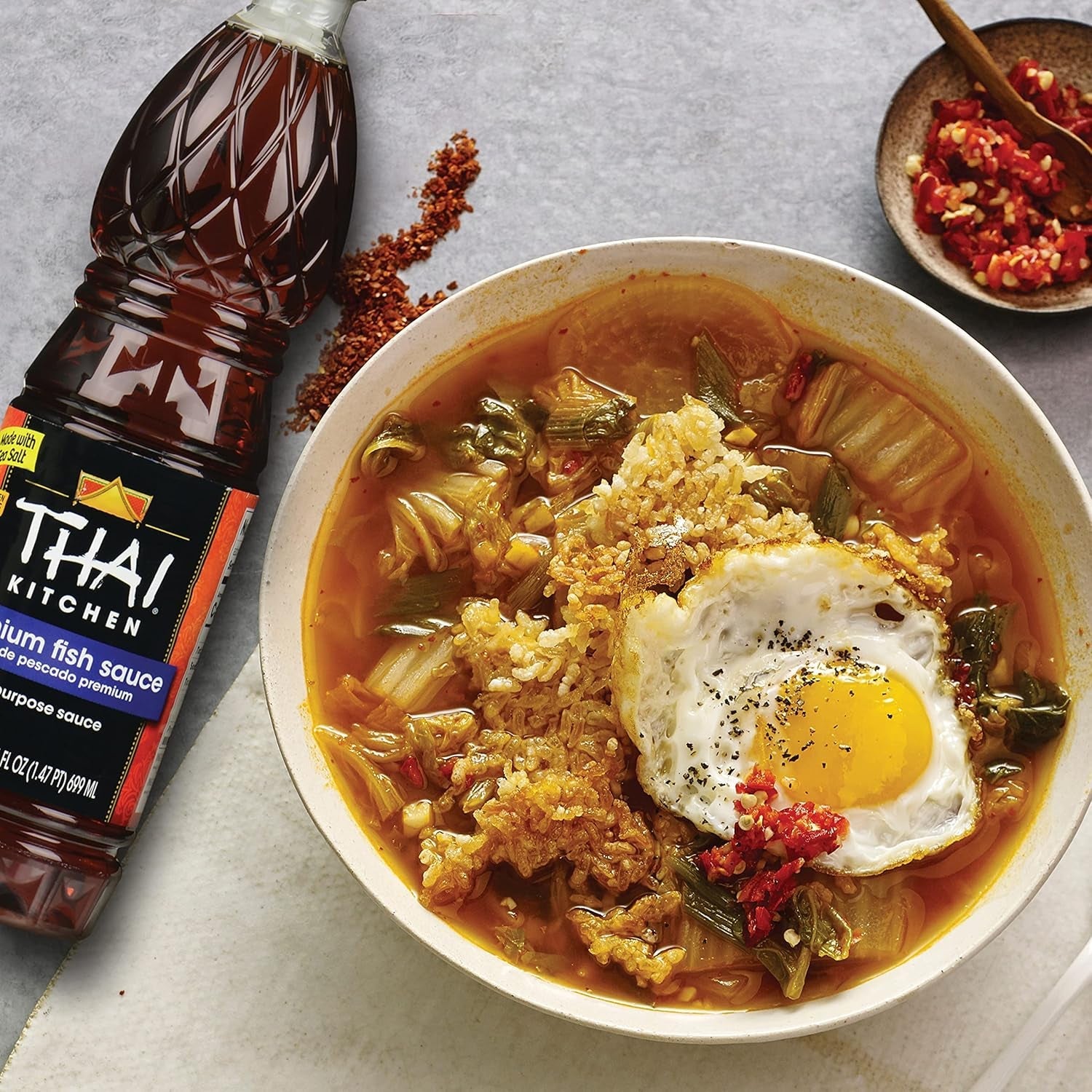 Thai Kitchen Premium Fish Sauce. 23.66 Fl Oz - One 23.66 Fluid Ounce Bottle of Fish Sauce Crafted for Dressings and Marinades for a Sweet. Tangy and Spicy Flavor - Image 6