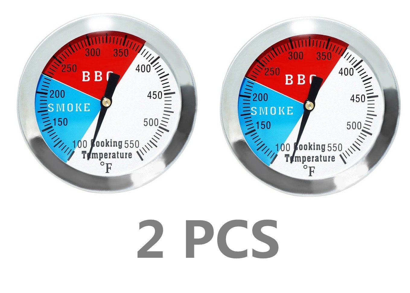 2 Inch BBQ Thermometer Gauge 2 Pcs Charcoal Grill Pit Smoker Temp Gauge Grill Thermometer Replacement for Smoker Grill Wood Charcoal Pit. Grill Temp Thermometer - Image 2