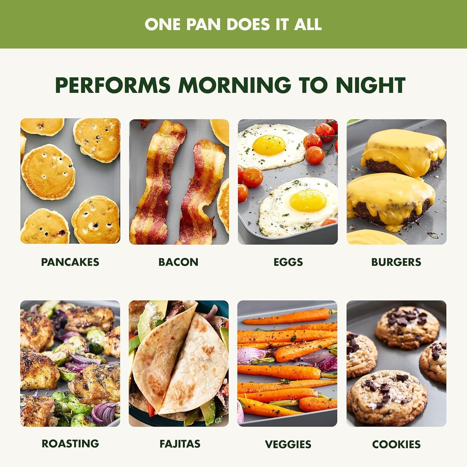 Greenpan Valencia Pro 18 X 11 Double Burner Griddle Pan. Induction Suitable. Ceramic Nonstick Pfas-Free. Rectangular Stovetop Cookware. Stainless Steel Handles. Dishwasher. Oven & Broiler Safe. Gray - Image 5