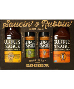 Rufus Teague - Saucin' & Rubbin' Kit - 2 Premium BBQ Sauces & 2 Dry Rubs