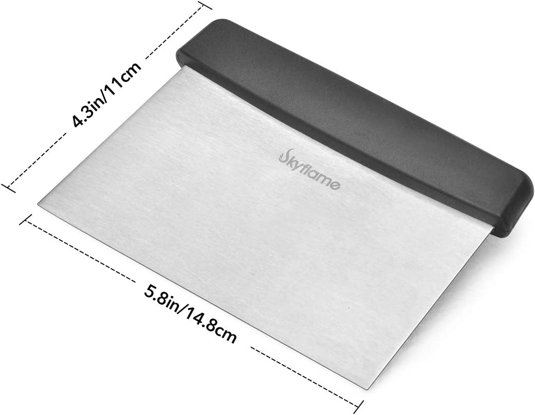 Skyflame 3 Piece Griddle Accessories Kit. Stainless Steel Professional Long BBQ Grill Spatula/Turner & Scraper Set for Flat Top Grill Hibachi Camping Cooking - Image 3