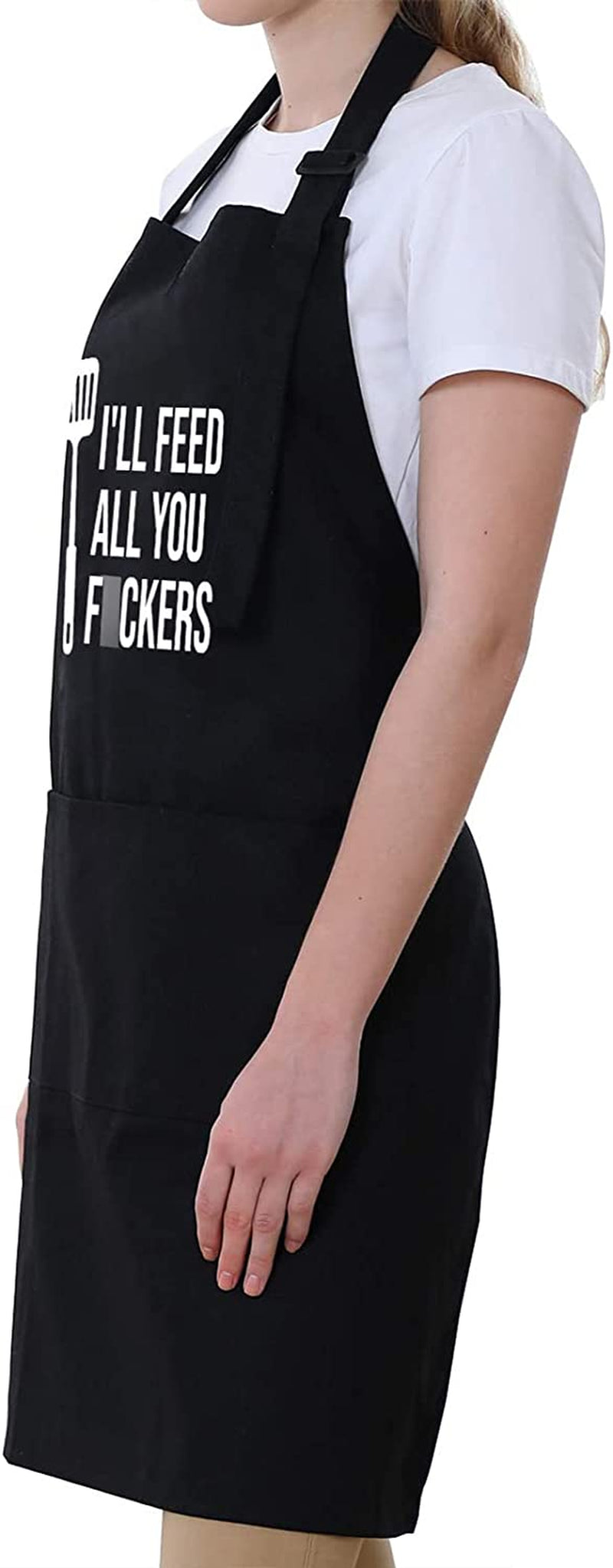 Miracu Funny Cooking Aprons for Men Women. Funny Dad Gifts for Mens Father. Mom - Fathers Day Presents. Birthday Gifts for Dad Step Brother Boyfriend Husband. Cool BBQ Grilling Kitchen Chef Apron - Image 7