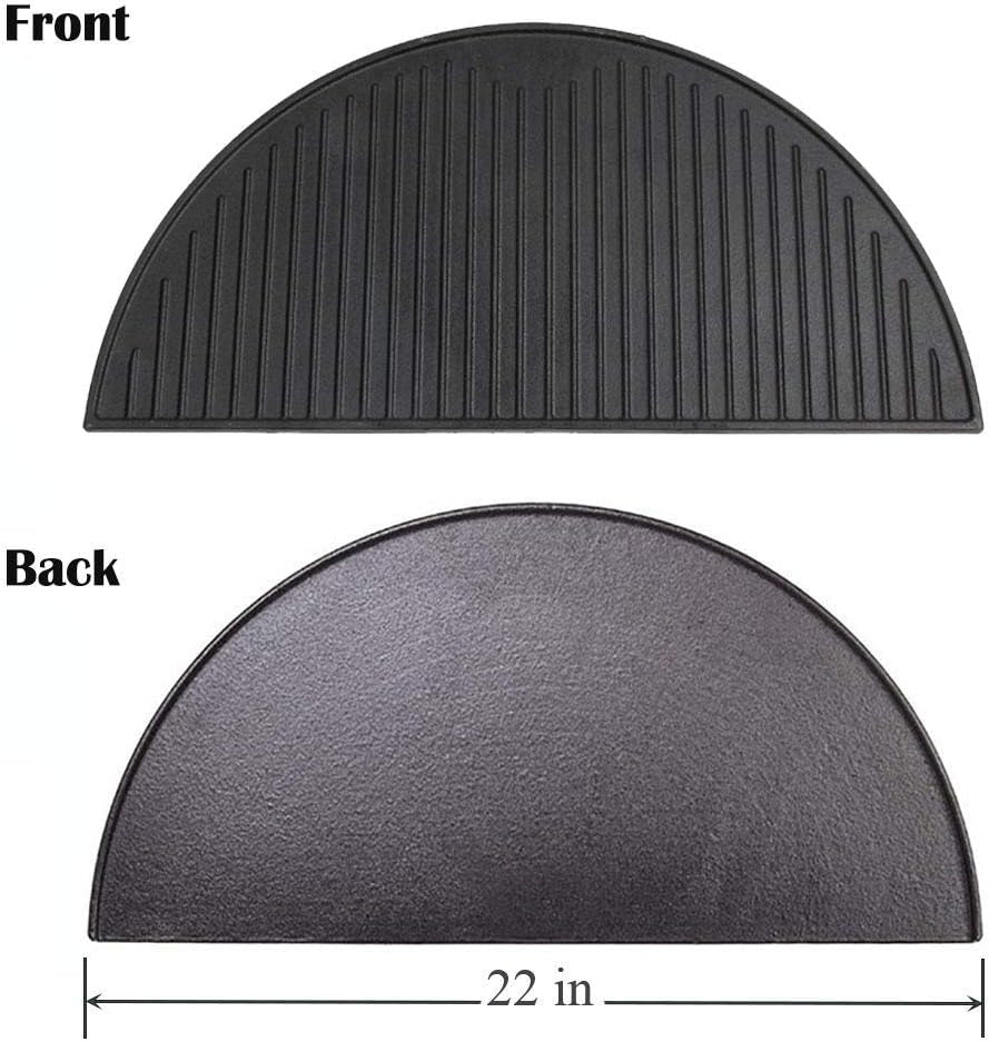 Kamaster 22 Half Moon Cast Iron Cooking Grate Grill Accessory Replaces for Weber Charcoal Grill Half Moon Grate+Griddle+4 Support Extension.Cooking Grate for Weber 22 - Image 7