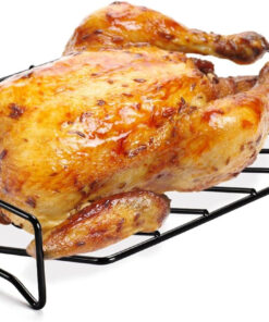 Rib Racks for Grilling and Smoking.Turkey Roasting Rack.Can Be Used on Both Sides 12×10 Black