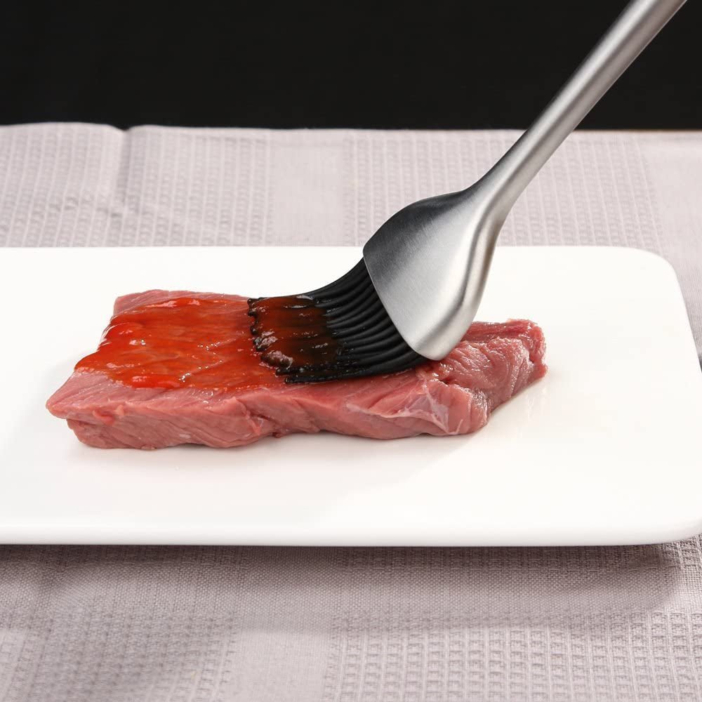HQY 2 Pack Heavy-Duty BBQ Basting Brush.12 Inch & 7 Inch-Great for BBQ Meat.Cakes and Pastries - Image 2