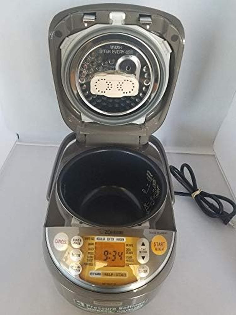 Zojirushi NP-NWC10XB 5.5-Cup Pressure Induction Heating Rice Cooker and Warmer (Stainless Black) - Image 2