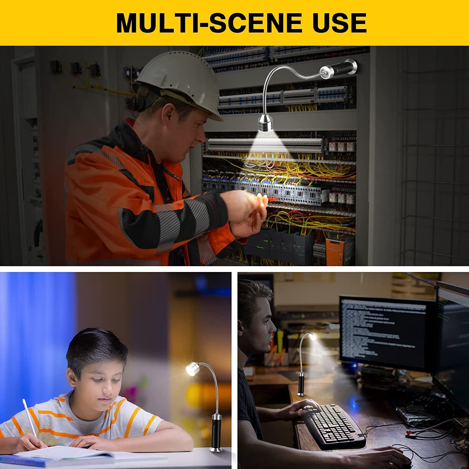 Barbecue Grill Lights. BBQ Accessories for Outdoor Grill with Magnetic Base. Super Bright LED. 360 Degree Flexible Gooseneck. Water and Heat Resistant. Batteries Included - Pack of 2 - Image 7