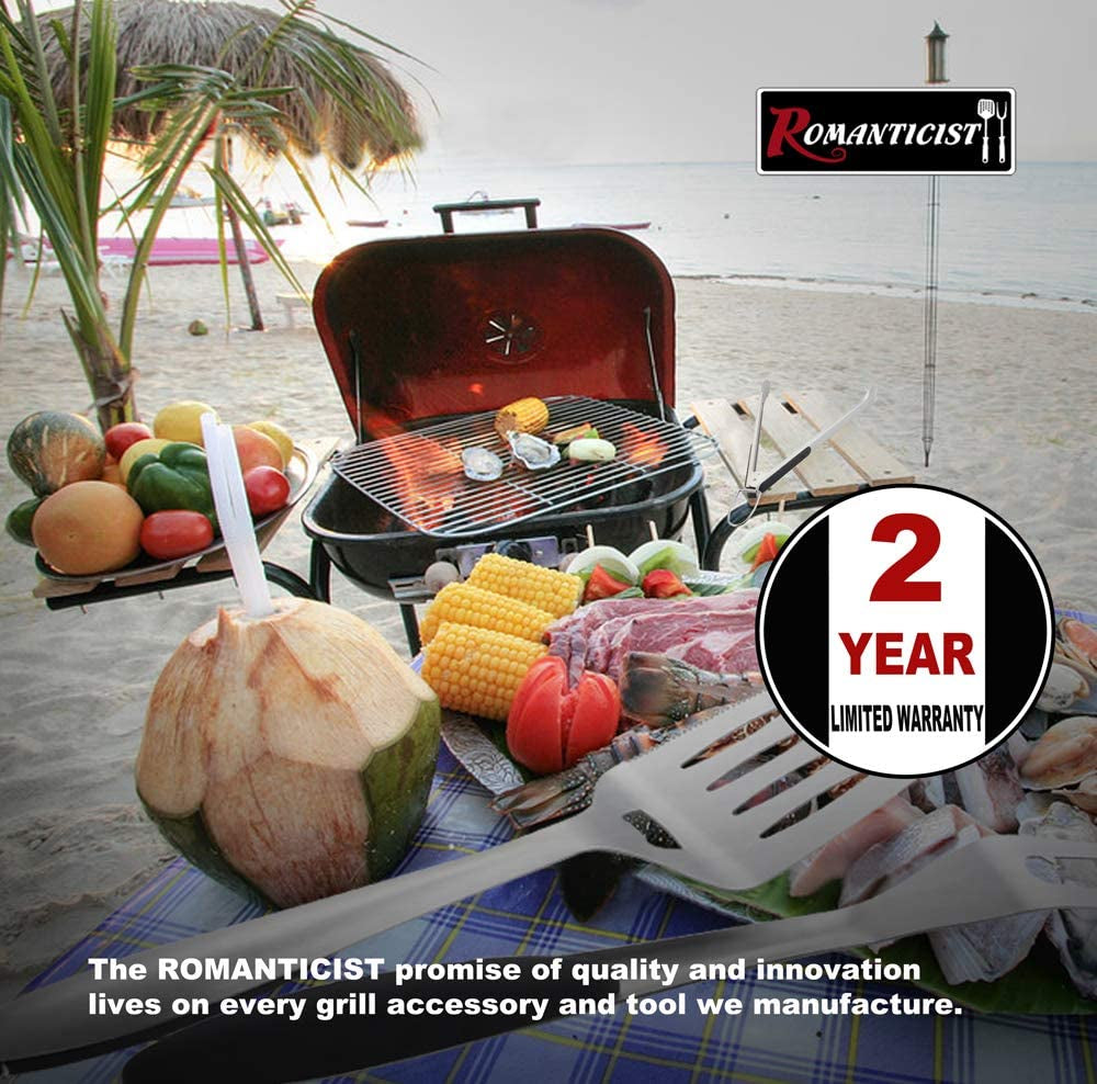 ROMANTICIST 4Pc Heavy Duty Grill Accessories for Top Chef - Professional Grill Tools Set & Basic BBQ Tools for Backyard Restaurant Outdoor Kitchen - Deluxe Grill Gift for Dad on Father'S Day Birthday - Image 6