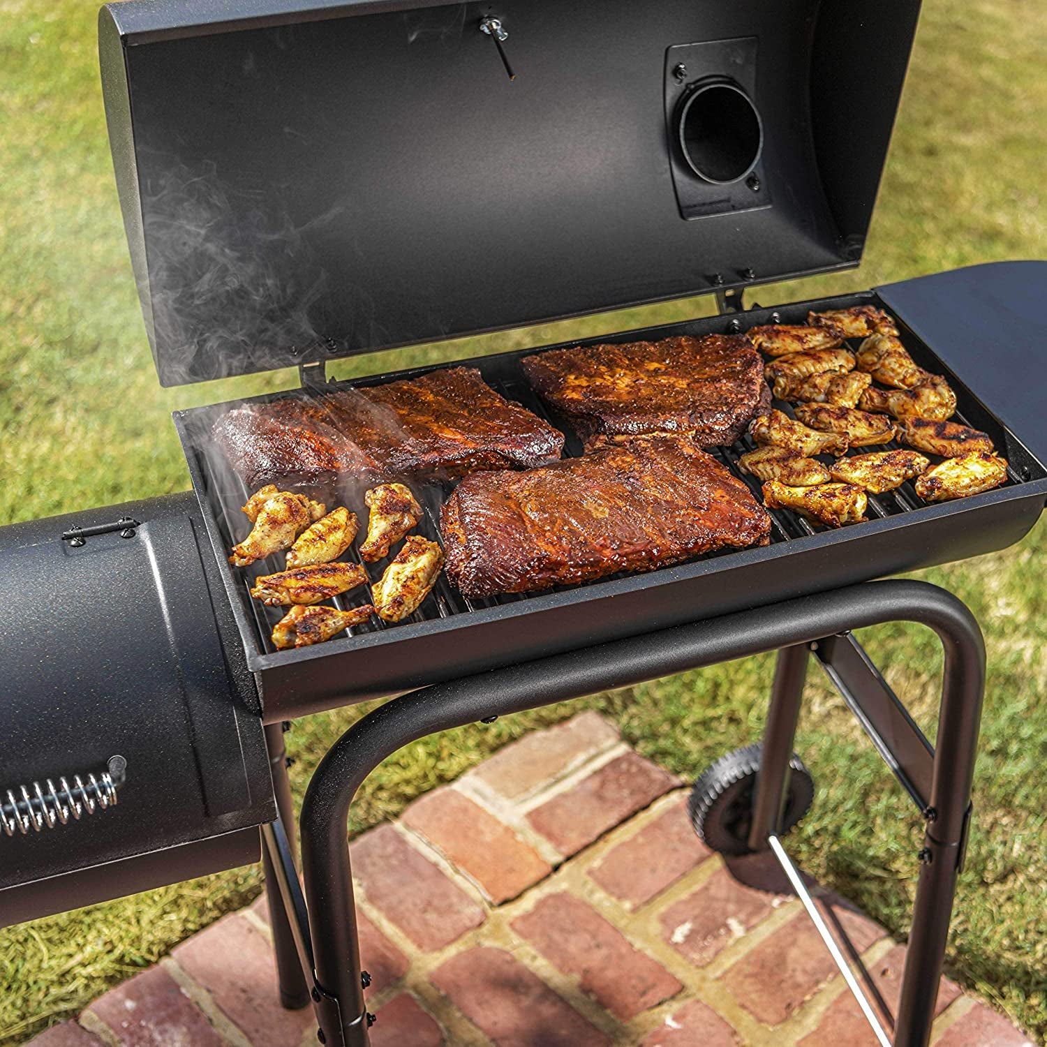 12201570-A1 American Gourmet Offset Smoker. Black.Standard - Image 7