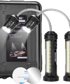 Grill Lights Magnetic BBQ Grill Light with Ultra-Bright LED Lights and 3W Side Light. 360 Degrees Flexible Gooseneck Adjustable BBQ Grill Lights for Any Gas Charcoal Electric Grill 2 Packs