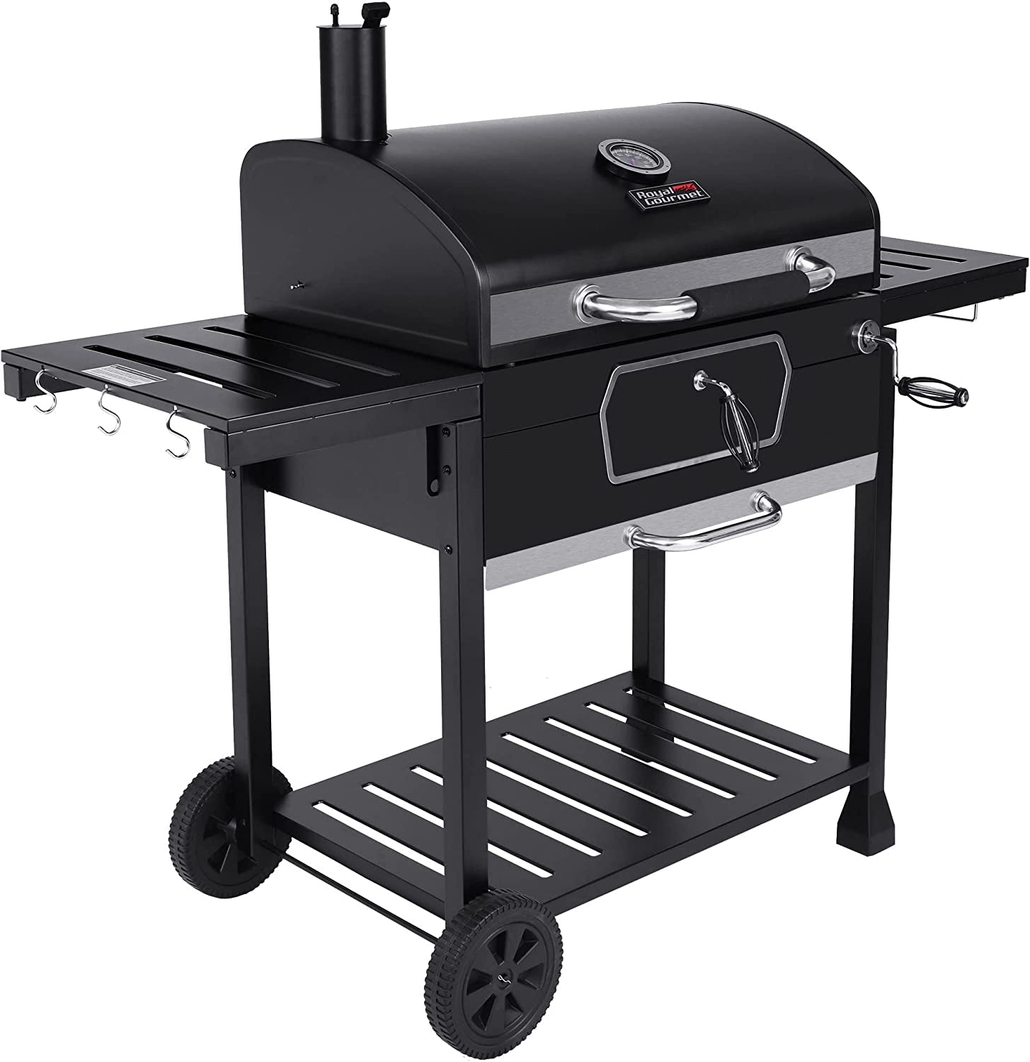 CD2030AN 30-Inch Charcoal Grill. Deluxe BBQ Smoker Picnic Camping Patio Backyard Cooking. Black. Large - Image 3