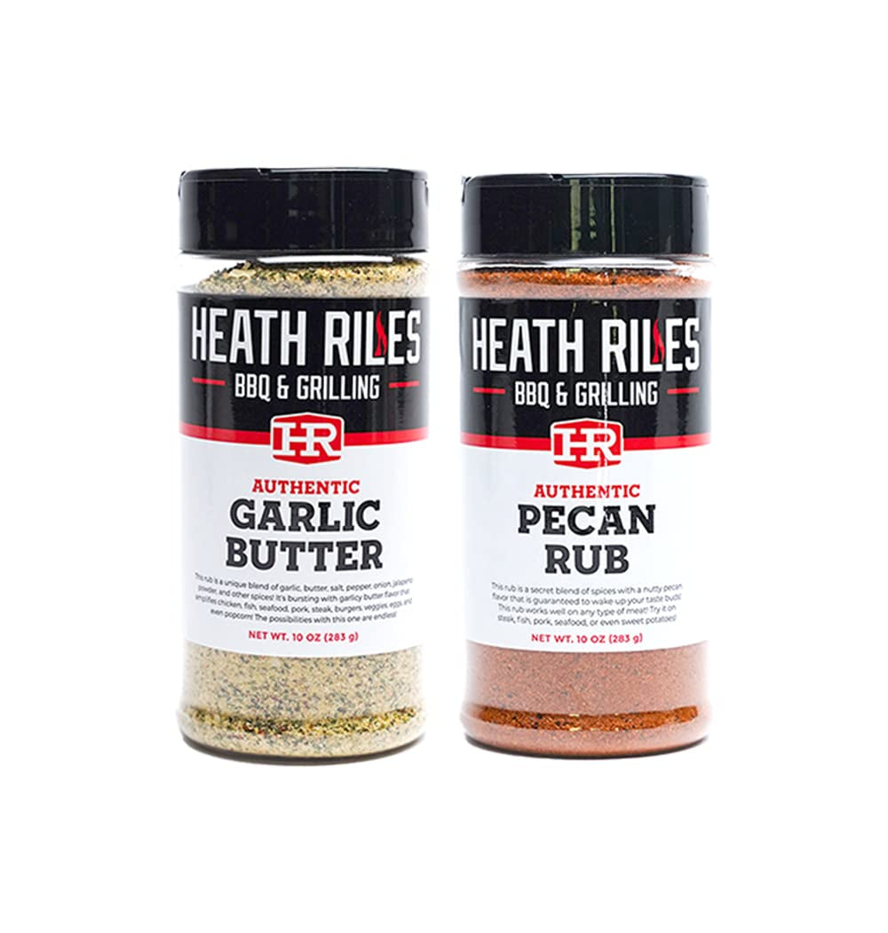 Heath Riles Garlic Butter and Pecan Rub Seasoning Bundle