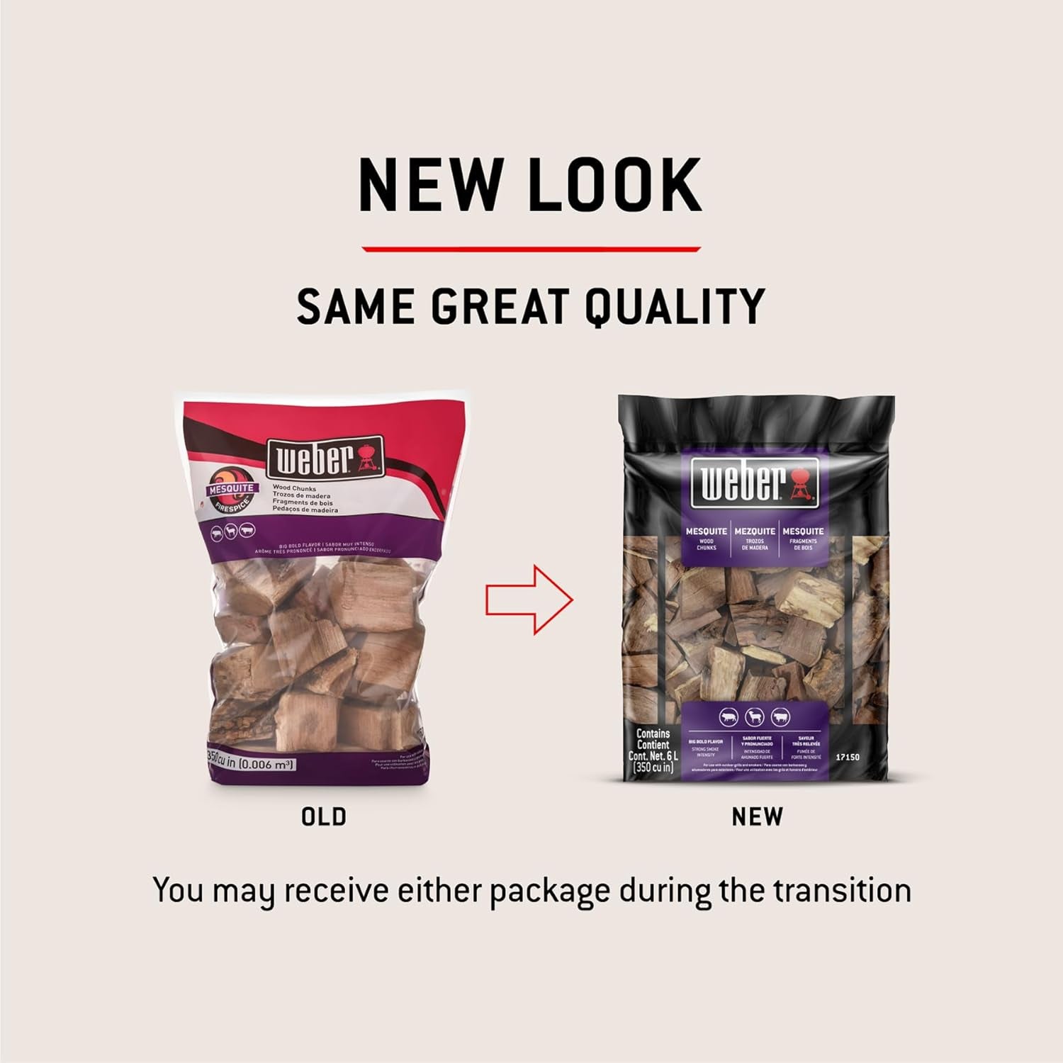 Weber Mesquite Wood Chunks. for Grilling and Smoking. 4 Lb. - Image 3