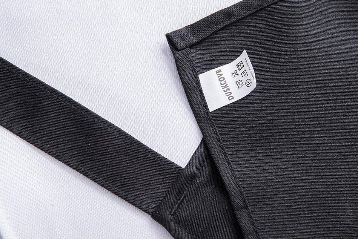 12 Pack Plain Bib Aprons with 2 Pockets - Blue Unisex Commercial Apron Bulk for Kitchen Cooking Restaurant BBQ Painting Crafting - Image 8