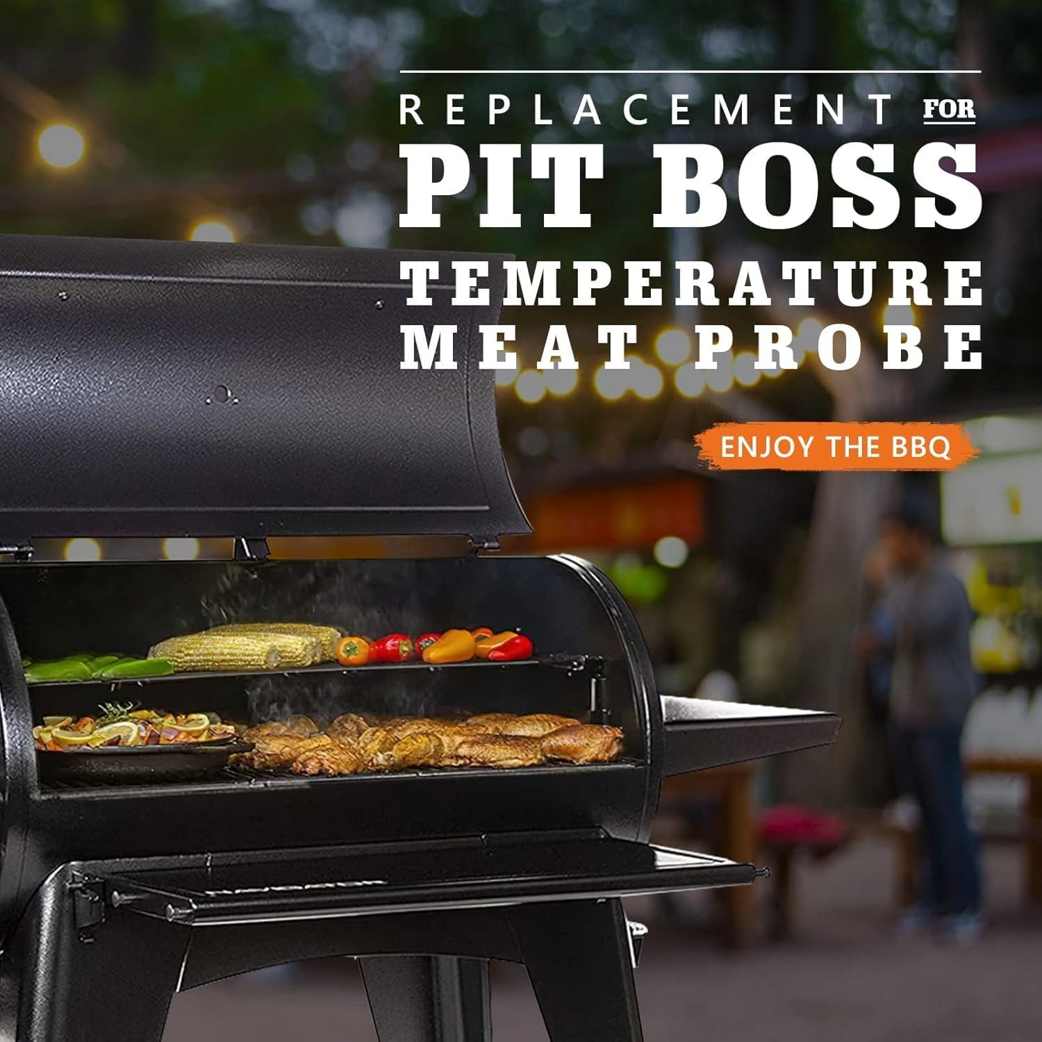 2-Pack Temp Meat Probe Replacement for Pit Boss Pellet Grills and Smokers. 3.5Mm Plug Thermometer Probes with 2 Pack Probe Grommets and Probe Clips - Image 7