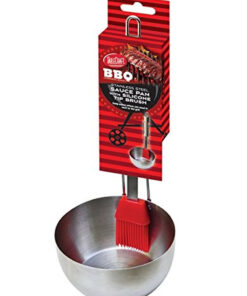 Tablecraft Products BBQPBR BBQ Brush with Stainless Steel Sauce Pan