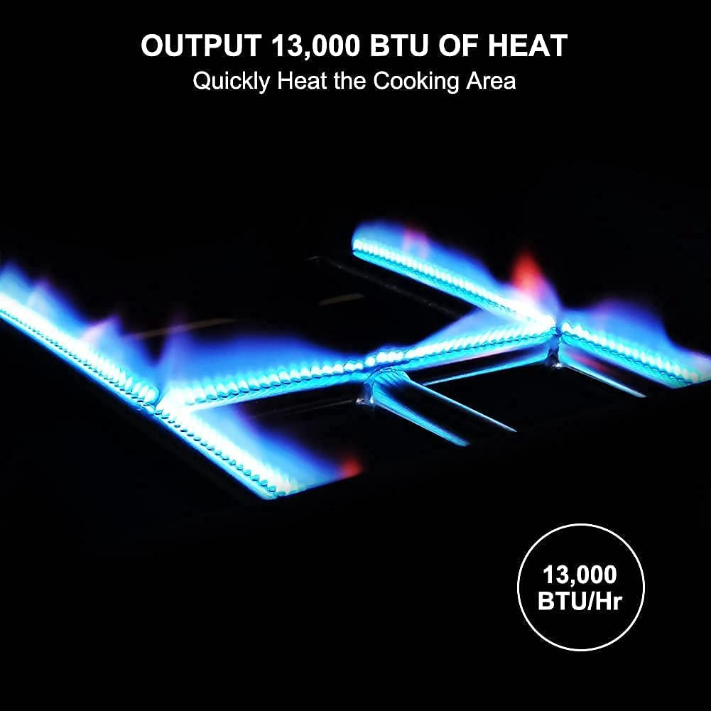 Camplux Propane Gas Grill.Flat Top Grill Station for Kitchen.Camping.Outdoor.Tabletop -Stainless Steel BBQ Griddle with Knobs & Ignition.17Inch - Image 3