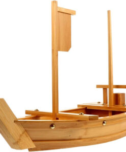 20 Wooden Sushi Boat Serving Tray – Large Sashimi Platter for Seafood Parties & Restaurants (20.4 In / 52 cm)