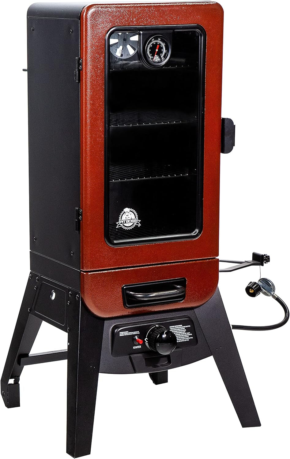 Pit Boss Grills PBV3G1 Vertical Smoker. Red Hammertone 684 Sq Inches (Pack of 1) - Image 2