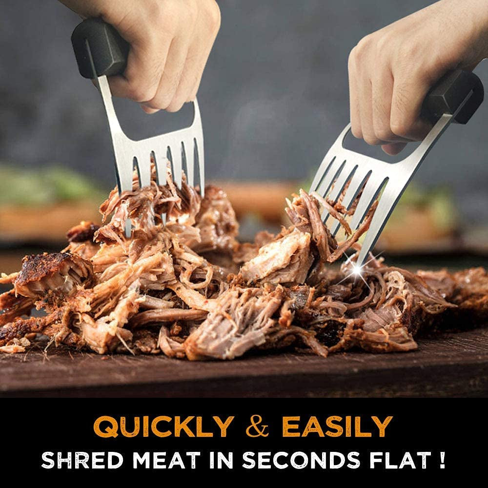 Walfos Silicone Grill and Cooking Gloves plus Pork Shredder Claws plus Silicone Basting Brush - Heat Resistant and Non-Slip. Safe Cooking and Grilling for Indoor & Outdoor. Superior Value Premium Set - Image 6