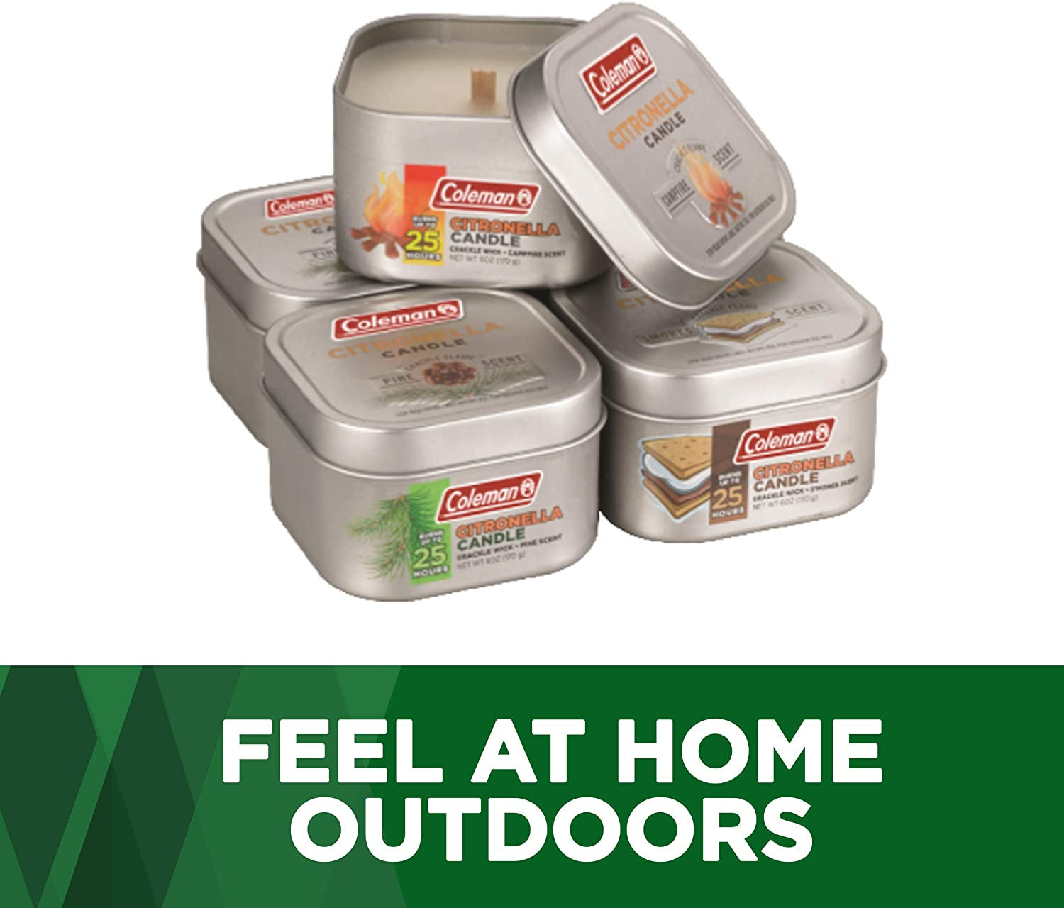Coleman Scented Tin Citronella Candle - 3 Pack. S'Mores. Pine and Campfire - Image 11