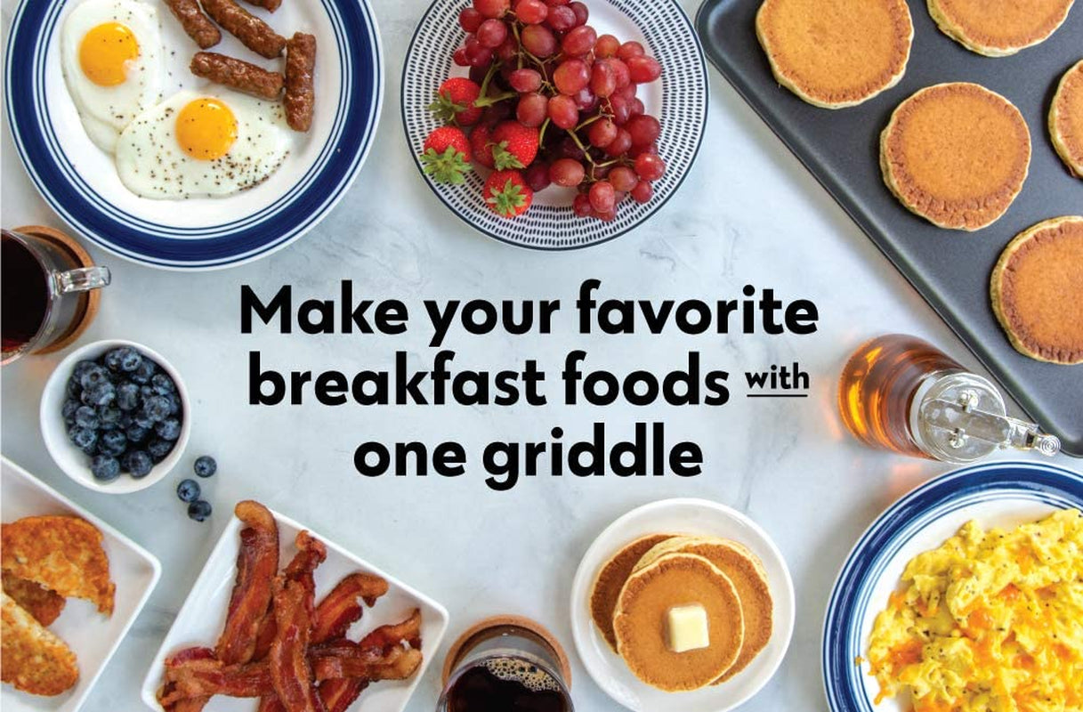 Nordic Ware Two Burner Griddle. 10.3 X 17.4 Inches. Non-Stick. Black - Image 3