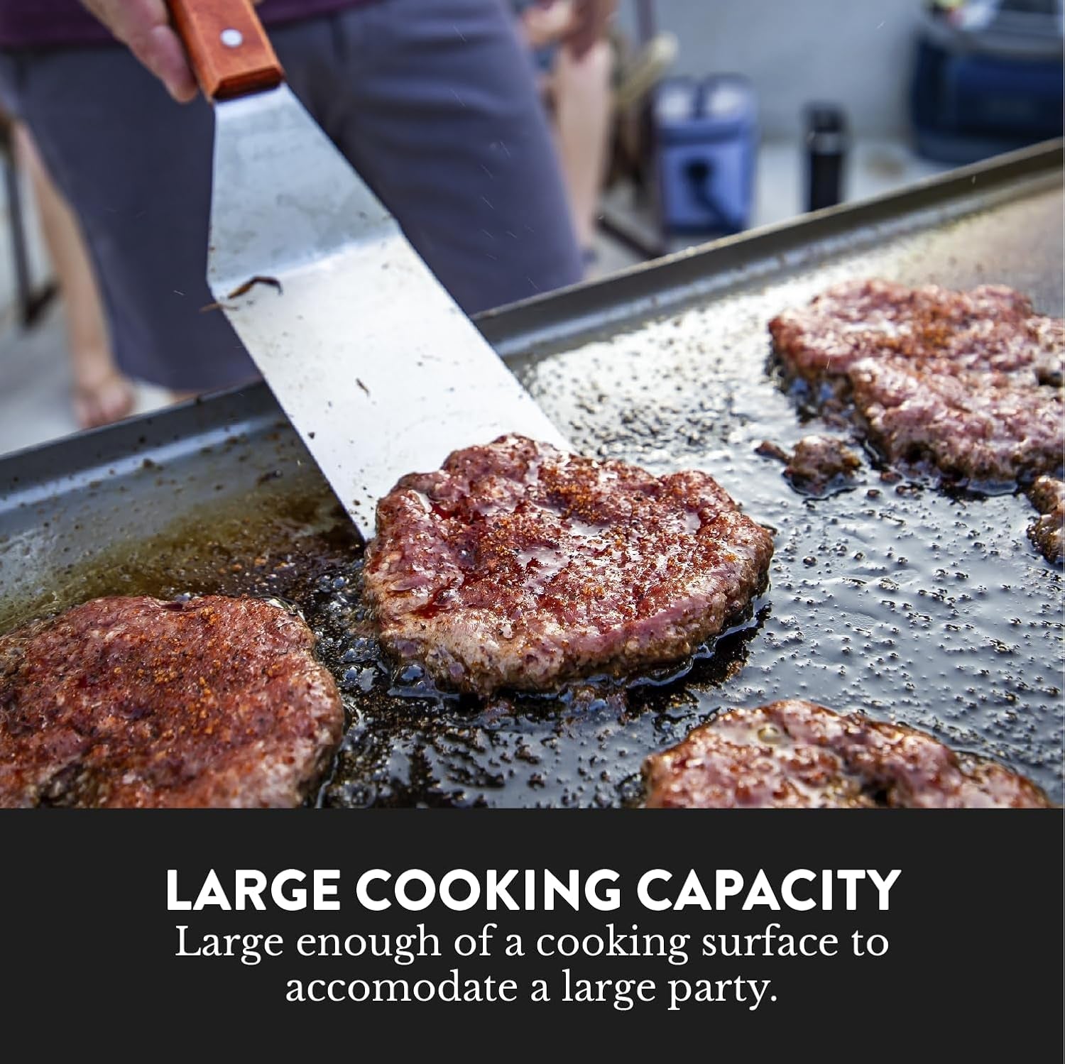 Gas One Flat Top Grill with 3 Burners Auto Ignition Propane Portable Stainless Steel Tabletop Grill with Pre Season Griddle Convenient Drip Tray Ideal for RV. Camping - Image 5