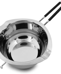 Double Boiler Pot 1200ML/1.1QT. Stainless Steel Chocolate Melting Pot for Melting Chocolate. Candy. Candle. Soap. Wax