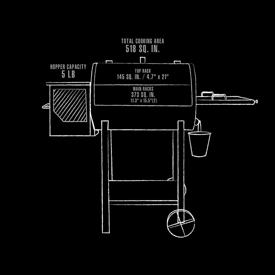 Mahogany 440 Deluxe Wood Pellet Grill - Image 9