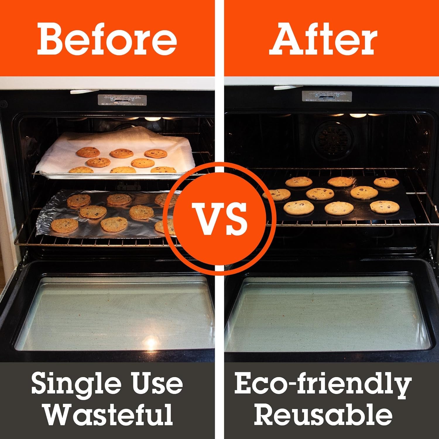 Grilling Mat 2 Pack (13.25X18)- Heavy Duty 100% Non-Stick Reusable BBQ Grilling Sheet & Pan Liner - Use in Outdoor Barbecue Grill & Indoor Oven - Heat Safe up to 500° F - Great Gift for Father'S Day - Image 2