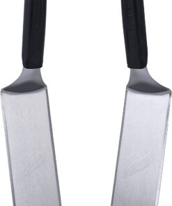 BLACKSTONE 5550 Extra Long Griddle Spatula Set of 2- Perfect Heavy-Duty Stainless Steel Premium Flat Top BBQ Grill Accessories. Non-Slip Plastic Handle. Heat Resistant. Dishwasher Safe Easy to Clean