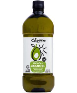 Chosen Foods 100% Pure Avocado Oil for Cooking - 1.75L - Made with Good Fats from Avocados. Naturally Refined. Never Adulterated. High Smoke Point. Non-Gmo. Soy-Free. Canola Oil-Free. Gluten-Free. Paleo. Keto