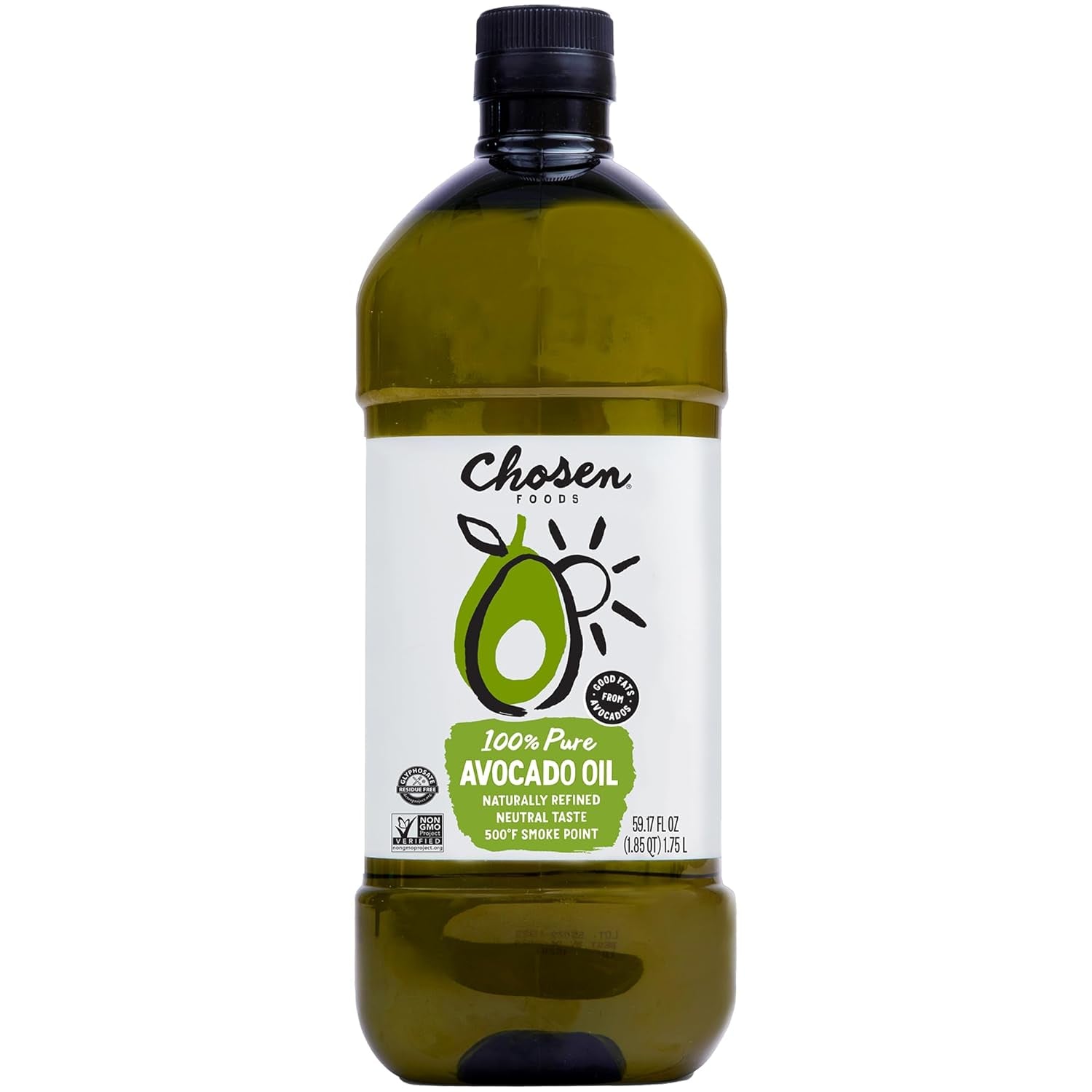 Chosen Foods 100% Pure Avocado Oil for Cooking - 1.75L - Made with Good Fats from Avocados. Naturally Refined. Never Adulterated. High Smoke Point. Non-Gmo. Soy-Free. Canola Oil-Free. Gluten-Free. Paleo. Keto - Image 8
