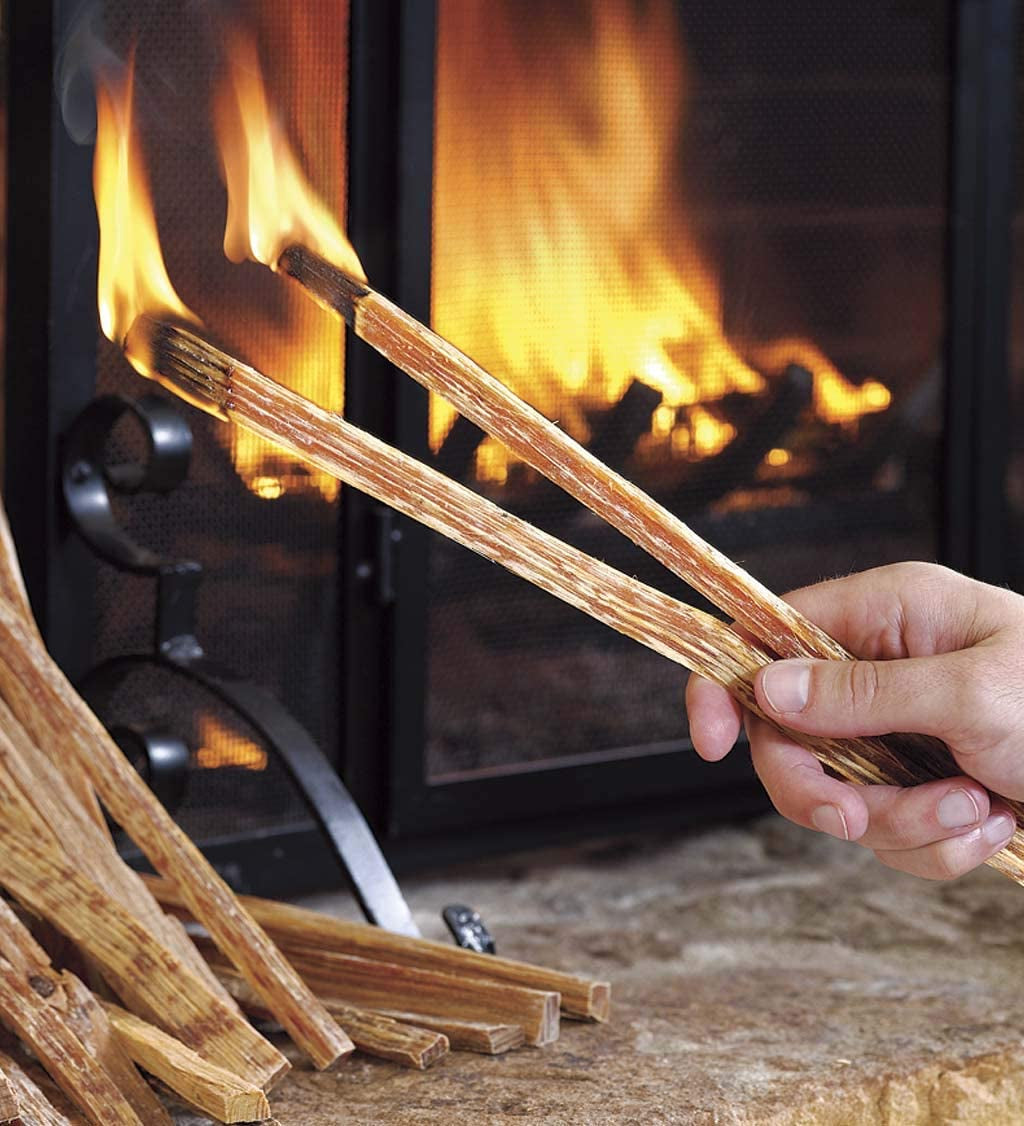 Plow & Hearth Boxed Fatwood Fire Starter All Natural Organic Resin Rich Eco Friendly Kindling Sticks for Wood Stoves Fireplaces Campfires Fire Pits Burns Quickly and Easily Safe Non Toxic (40 LB) - Image 6