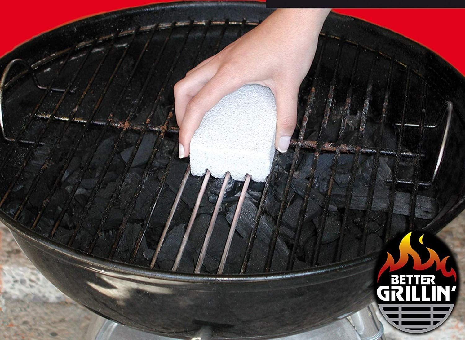Better Grillin Scrubbin Stone Grill Cleaner Handle-Protect Hands & Nails When Scouring Grill with Three Scrubbin Stone - Image 8