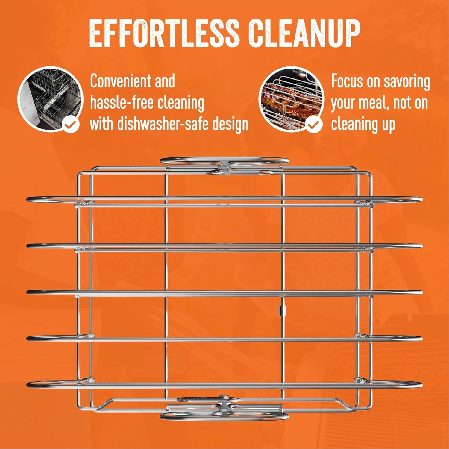 Yukon Glory Rib Racks for Grilling and Smoking | Rib Grilling Rack | Rib Holder for Smoker | BBQ Rib Rack | Grill Rack for Outdoor Grill | Grilling Accessories | BBQ Accessories - Image 4