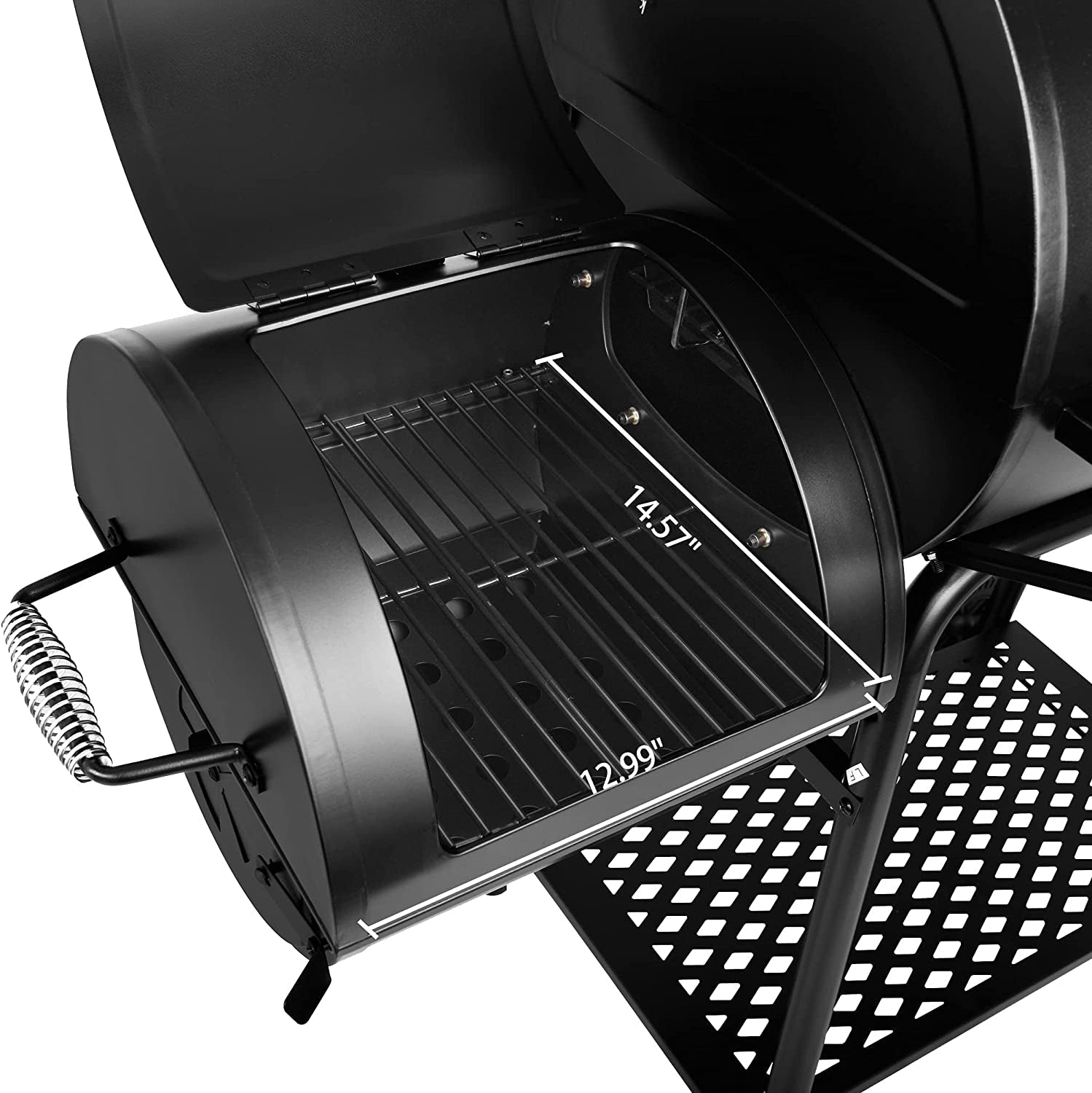 Royal Gourmet CC1830FC Charcoal Grill Offset Smoker (Grill + Cover). Black - Image 6