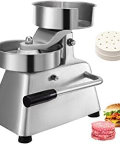 VBENLEM Commercial Hamburger Patty Maker 150Mm/6Inch Stainless Steel Burger Press Heavy Duty Hamburger Press Meat Patty Maker Hamburger Forming Processor with 1000 Pcs Patty Papers