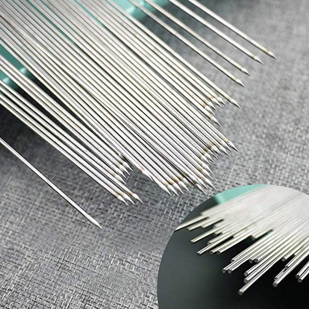 Bigotters Barbecue Skewers. 100PCS Skewers for Grilling Stainless Steel Skewers BBQ Needle Sticks Metal Skewers for Meat Shrimp Chicken Vegetable Outdoor Cooking - Image 3