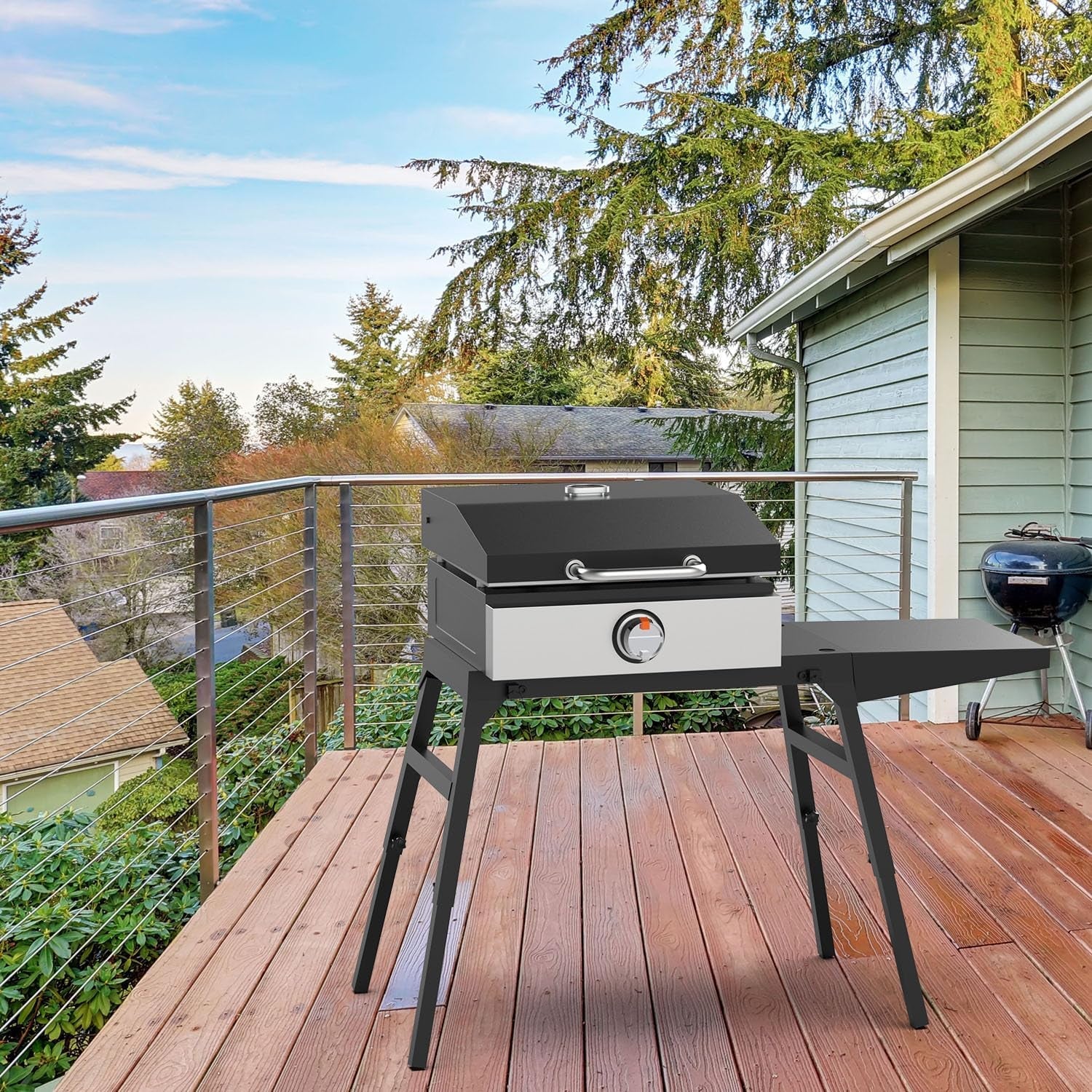 Grill Lid for Blackstone 17 Inch Griddle. Griddle Hood Hard Cover with Temperature Gauge for Blackstone 1832 1971 1814 1650 1900 & Blackstone Adventure Griddle. 17 Flat Top Griddle Lid - Image 6