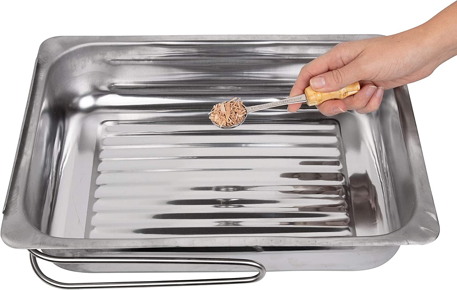 Large Stovetop Smoker - Stainless Steel BBQ Smoker Box W/Hickory & Oak Wood Chips & Recipe Guide - Indoor Outdoor Use - Great for Smoking Thanksgiving Dinner - Barbecue Grilling Gift for Men - Image 9