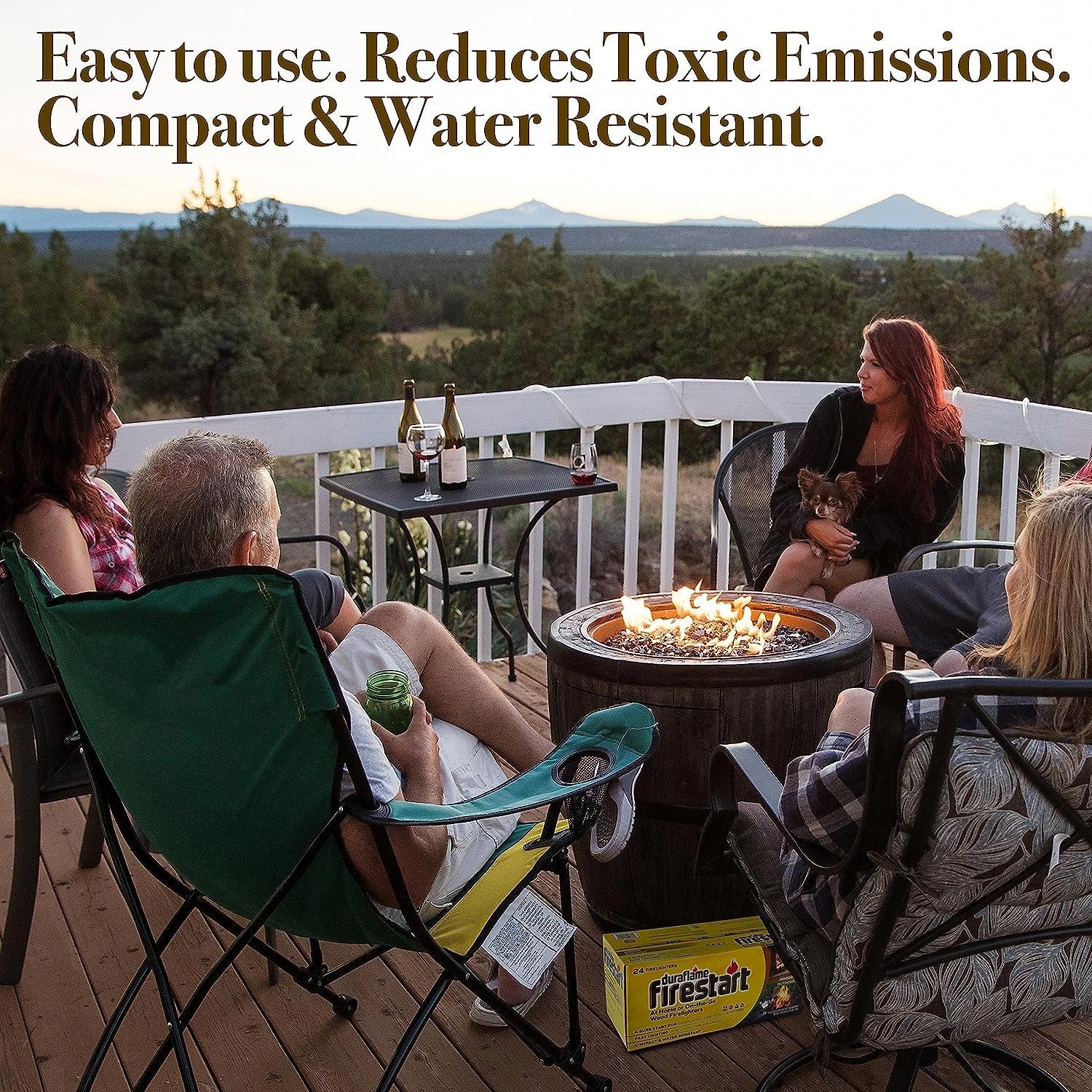 Fire Starter for Indoor and Outdoor Use - Quick Ignition Fire Logs for BBQ. Fireplace. Fire Pit and Campfires (24 Pack) - with 1 Bonus Fire Color Changing Packet - Image 3