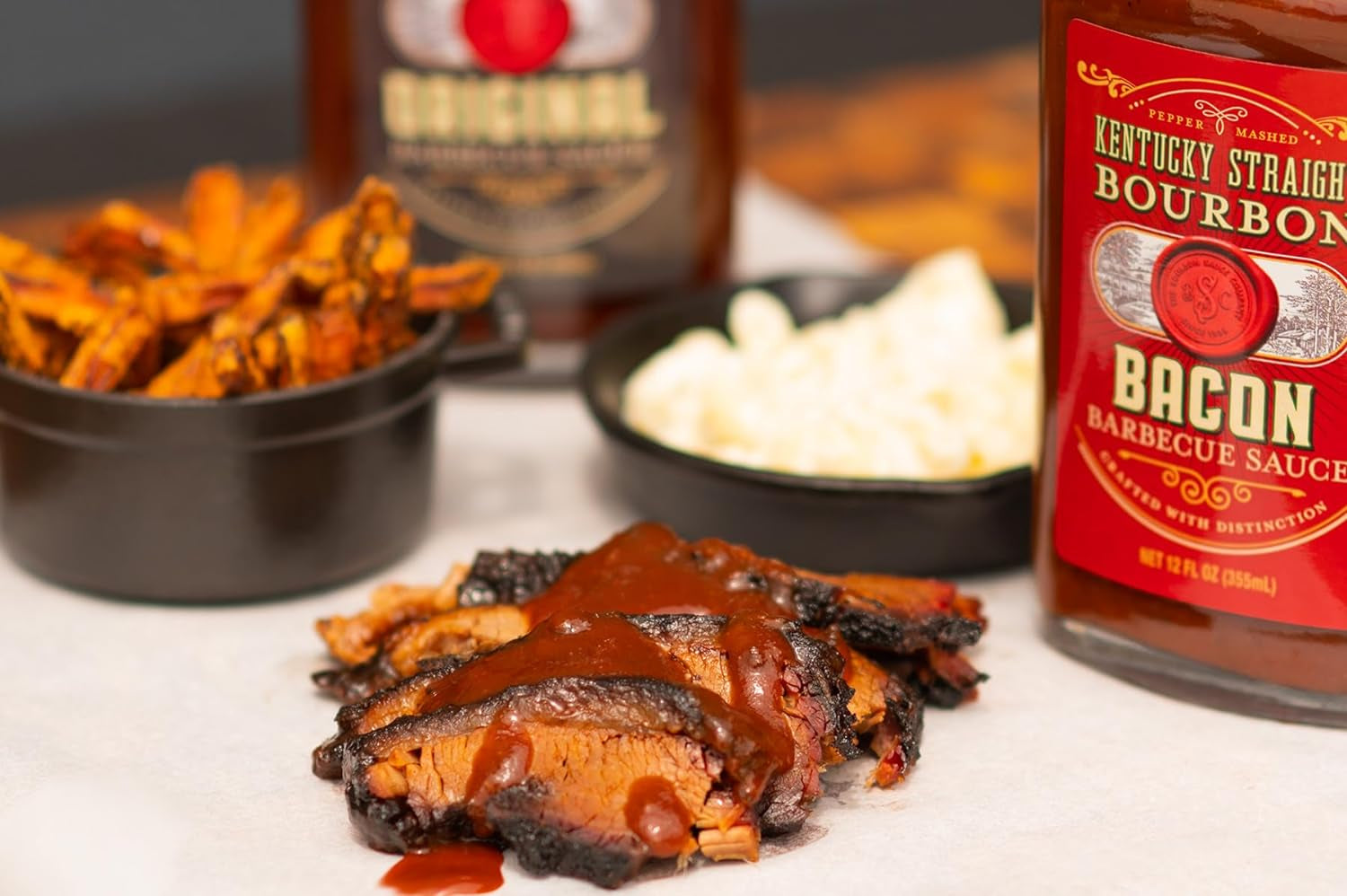 Kentucky Straight Bourbon Barbecue Sauce Bacon | | Perfect for Grilling | Condiment for Chicken. Ribs. Veggies | Rich & Savory Flavor | 12 Fl Oz - Image 4