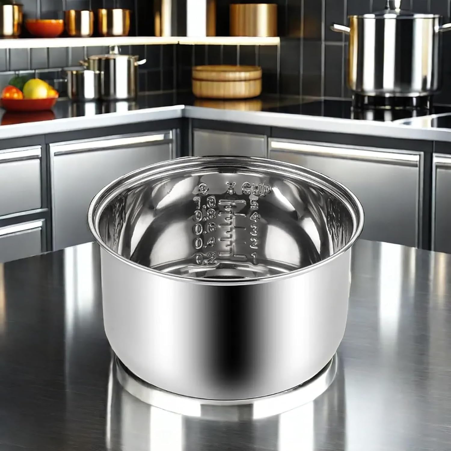 Stainless Steel Rice Cooker Inner Pot – Non‑Stick Replacement. Universal Fit. Even Heating. 1.6L - Image 4