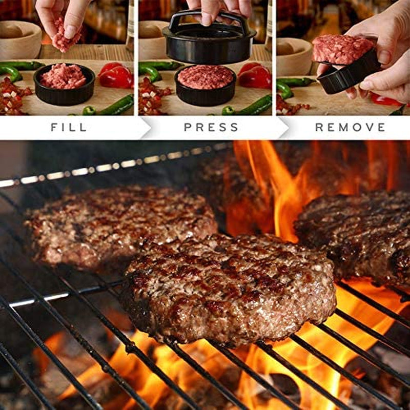 Leden Burger Press Hamburger Press Patty Maker for BBQ Grill 3-In-1 Non Stick Stuffed Burger Mold. Kitchen Tool. Beef Patties and Sliders - Image 2
