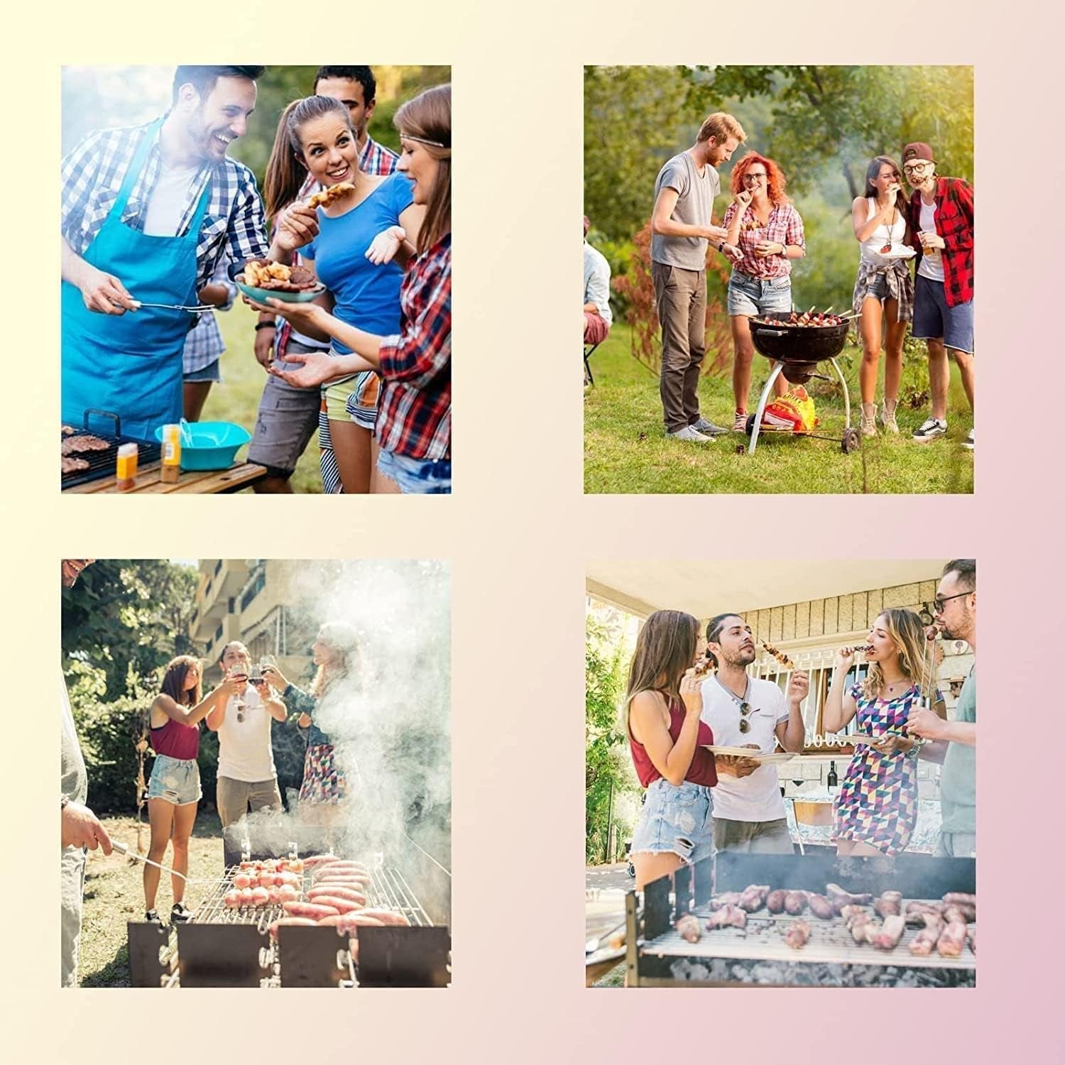 10-Inch Skewer for BBQ Kebab. Unbleached Long Bamboo/Wood Roasting Sticks for Grill -Heavy Duty Thickness -Flat Stick Flag Handle -With Dust-Free Packaging (100-Pack) - Image 8