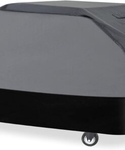 Waykea Heavy Duty Grill Cover 65 Inch. 600D Oxford Waterproof UV & Fade Resistant BBQ Cover for Weber Char-Broil Dyna Glo Nexgrill Charcoal Gas Grill (65W X 26D X 45H. Gray/Black)