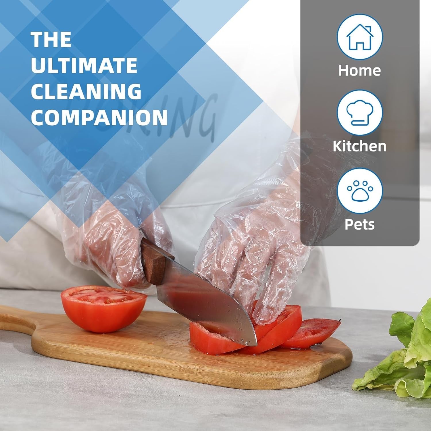 Food Prep Gloves Plastic Food Safe Gloves. Food Handling. One Size Fits Most Poly 500Ct Clear 500 Count (Pack of 1) - Image 5